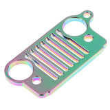 Maxbell Stainless Steel Key Chain Grill for Jeep Key Ring CJ JK TJ YJ XJ-Multicolor