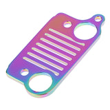 Maxbell Stainless Steel Key Chain Grill for Jeep Key Ring CJ JK TJ YJ XJ-Multicolor