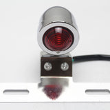 Maxbell Silver Universal Motorcycle Brake Stop Rear Tail Light Lamp Plate for Harley