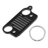 Maxbell Stainless Steel Key Chain Grill for Jeep Key Ring CJ JK TJ YJ XJ-Black
