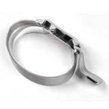 Maxbell Universal Watch Mesh Loop Wrist Band Strap Magnetic Clasp Replacement Silver