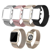 Maxbell Stainless steel replacement wrist band strap bracelet for iwatch 42mm rose pink