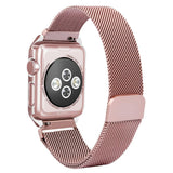 Maxbell Stainless steel replacement wrist band strap bracelet for iwatch 42mm rose pink