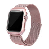 Maxbell Stainless steel replacement wrist band strap bracelet for iwatch 42mm rose pink