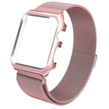 Maxbell Stainless steel replacement wrist band strap bracelet for iwatch 42mm rose pink