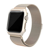 Maxbell Stainless steel replacement wrist band strap bracelet for iwatch 42mm Gold