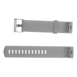 Maxbell 3D Silicone Gel Wrist Band Strap +Buckle For Fitbit Charge 2 Bracelet Grey