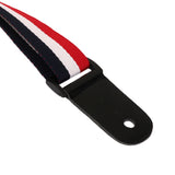 Maxbell Adjustable Lightweight Ukulele Strap Black White Red Stripe