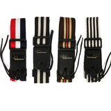 Maxbell Adjustable Lightweight Ukulele Strap Black White Red Stripe