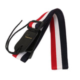 Maxbell Adjustable Lightweight Ukulele Strap Black White Red Stripe