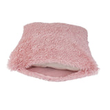 Maxbell 18"x18" Super Soft Plush Pillows With Fur Cushion Cover Home Bed Sofa Pink