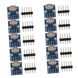 Maxbell 10pcs Female MICRO USB to DIP 5-Pin Pinboard 2.54mm micro USB type