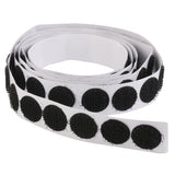 Maxbell 140 Pieces Self Adhesive Hook Loop Coins Dots 16 mm Black