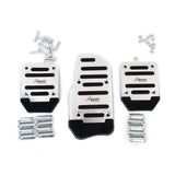 Maxbell 3pcs Non-Slip Racing Sport Manual Car  Truck Pedals Pad Cover Set Silver