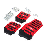 Maxbell 3pcs Non-Slip Racing Sport Manual Car Truck Pedals Pad Cover Set Red