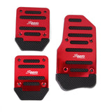 Maxbell 3pcs Non-Slip Racing Sport Manual Car Truck Pedals Pad Cover Set Red