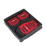 Maxbell 3pcs Non-Slip Racing Sport Manual Car Truck Pedals Pad Cover Set Red