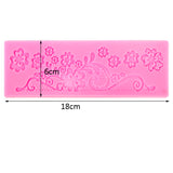 Maxbell 1 x Silicone Fondant Cake Lace Sugar Craft Mat Cake Texture Molds Pink