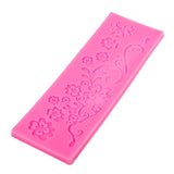 Maxbell 1 x Silicone Fondant Cake Lace Sugar Craft Mat Cake Texture Molds Pink