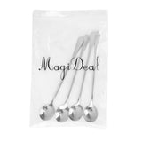 Maxbell 4 x Super Long Stainless Steel Spoons for Coffee Sodas Honey Spoon Tableware