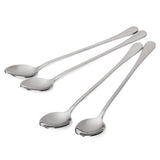 Maxbell 4 x Super Long Stainless Steel Spoons for Coffee Honey Spoon Tableware