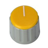 Maxbell Plastic Potentiometer Control Knob - Yellow and Grey