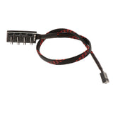 Maxbell Computer Sleeved PMW Cooling Fan Speed Controller Splitter Cable 3 Pin/4 Pin