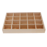 Maxbell Wooden Jewelry Case 20 Grids Wooden Jewelry Box Organizer Jewerly Holder Women Gift