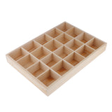 Maxbell Wooden Jewelry Case 20 Grids Wooden Jewelry Box Organizer Jewerly Holder Women Gift