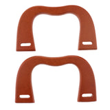 Maxbell 2PCS Wooden M-Shaped Handles Replacement for Handmade Bag Handbags Purse Handles