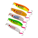 Maxbell 5pcs Spoon Fishing Lure Metal Hard Bait Jig Head Wobblers Lure Baits