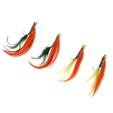 Maxbell 4pcs Lifelike Artificial Feather Fly Fishing Flies Trout Fishing Dry Flies Fly Lures Hook  11cm