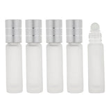 Maxbell 5 Piece 8ml Small Travel Empty Roll On Liquid Refill Bottles For Essential Perfume Cream Containers