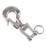 Maxbell 304 Stainless Steel Swivel Eye Clevis Lifting Chain Snap Hook 3/16 Inch