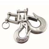 Maxbell 304 Stainless Steel Swivel Eye Clevis Lifting Chain Snap Hook 3/16 Inch