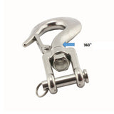 Maxbell 304 Stainless Steel Swivel Eye Clevis Lifting Chain Snap Hook 3/16 Inch