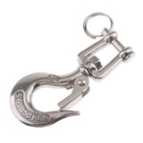 Maxbell 304 Stainless Steel Swivel Eye Clevis Lifting Chain Snap Hook 3/16 Inch