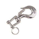 Maxbell 304 Stainless Steel Swivel Eye Clevis Lifting Chain Snap Hook 3/16 Inch