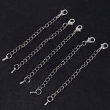 Maxbell 10Pcs 7mm Ball Magnetic Lobster Clasp Extender Chain Jewelry Making Silver