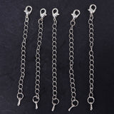 Maxbell 10Pcs 7mm Ball Magnetic Lobster Clasp Extender Chain Jewelry Making Silver