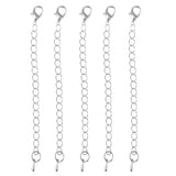 Maxbell 10Pcs 7mm Ball Magnetic Lobster Clasp Extender Chain Jewelry Making Silver