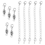 Maxbell 10Pcs 7mm Ball Magnetic Lobster Clasp Extender Chain Jewelry Making Silver