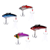 Maxbell 4pcs Spoon Fishing Lures Metal Hard Bait VIB Jigging Spinnerbaits Crankbait