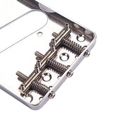 Maxbell Chrome Electric Guitar 3 Saddles Bridge for Fender Tele TL Style Guitar Replacement
