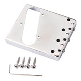 Maxbell Chrome Electric Guitar 3 Saddles Bridge for Fender Tele TL Style Guitar Replacement
