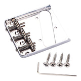 Maxbell Chrome Electric Guitar 3 Saddles Bridge for Fender Tele TL Style Guitar Replacement