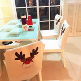 Maxbell Christmas Non Woven Chair Cover Christmas Dinning Tableware Deer