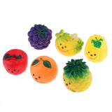 Maxbell 6x Squeezing Squeaky Soft Fruit Anti Stress Venting Toy Pinch Toy Pretend Role Play Game