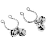 Maxbell Bell Dangle Clip on Fake Nipple Rings Non Piercing Studs Shield Body Jewelry