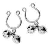 Maxbell Bell Dangle Clip on Fake Nipple Rings Non Piercing Studs Shield Body Jewelry